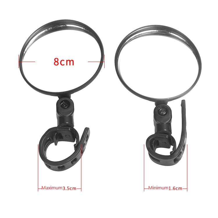 2 Stück Rückspiegel für Xiaomi Scooter, Fahrradspiegel, rund, oval