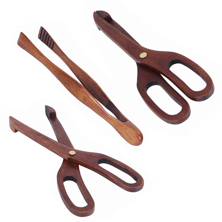 Holz-Lebensmittelzange Küche Haushalt Grill-Lebensmittelzange Dessert Gebäck Brot Clip, Phoebe Clip, Scheren-Clip
