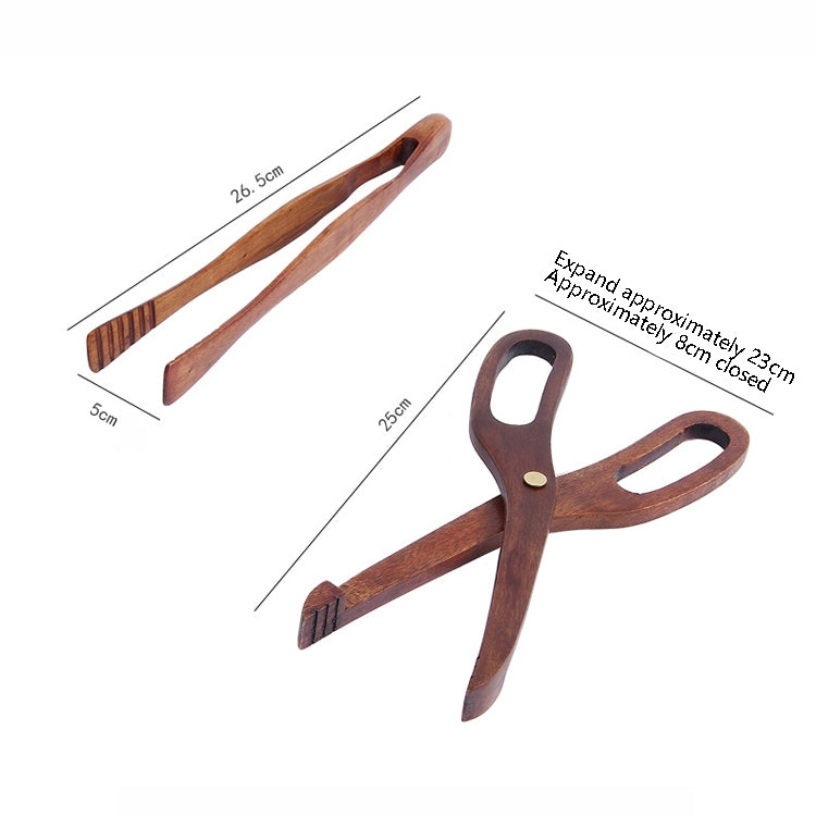 Holz-Lebensmittelzange Küche Haushalt Grill-Lebensmittelzange Dessert Gebäck Brot Clip, Phoebe Clip, Scheren-Clip