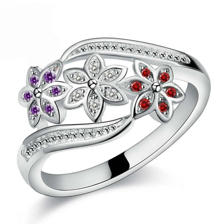 Dreifarbiger Blumen Modischer Farbiger Schwanz Diamantring