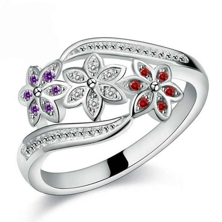 Dreifarbiger Blumen Modischer Farbiger Schwanz Diamantring