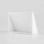 Acryl-Dreieck-Preisschild Schüler Schreibtisch Sitzplatte (Weiß), 7,4x10,5cm (Weiß), 7,4x5,3cm (Schwarz), 7,4x10,5cm (Schwarz)