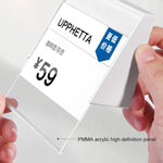 Acryl-Dreieck-Preisschild Schüler Schreibtisch Sitzplatte (Weiß), 7,4x10,5cm (Weiß), 7,4x5,3cm (Schwarz), 7,4x10,5cm (Schwarz)