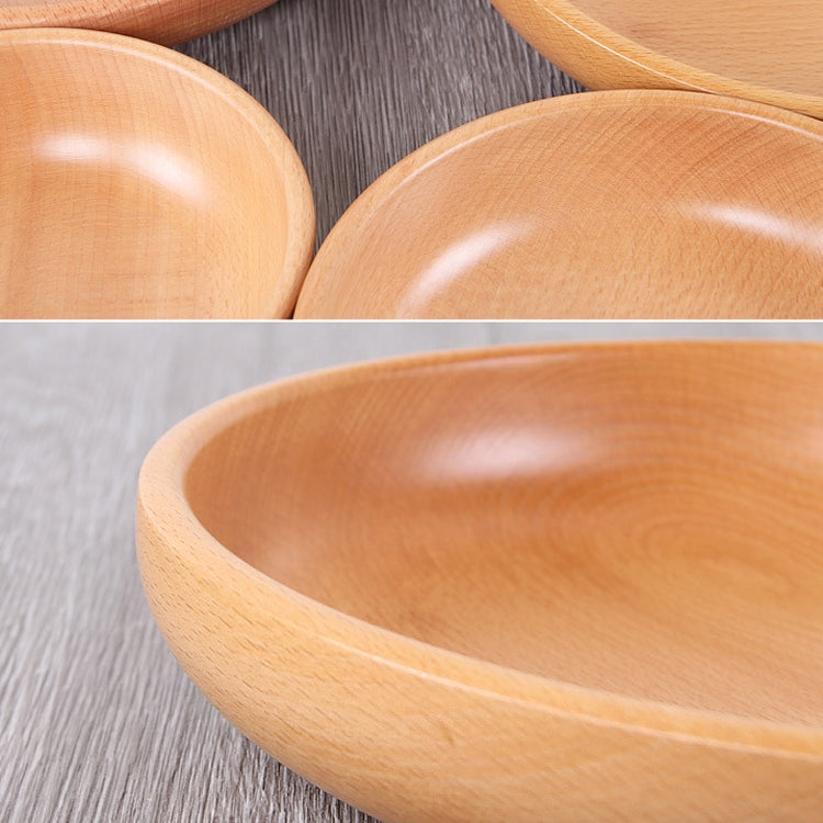 Runder Obstteller Salatschüssel Dickholz Trockenfrüchte Teller Obst Sushi Teller, 15cm, 20cm, 25cm, 30cm