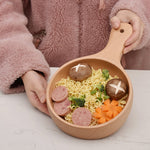Instant Noodle Bowl Holzkimchi-Schale Obstsalat Holzschale mit Griff, klein