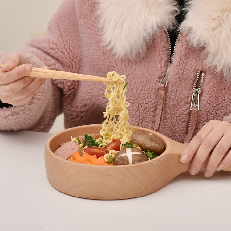 Instant Noodle Bowl Holzkimchi-Schale Obstsalat Holzschale mit Griff, klein