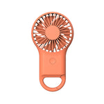Handlicher Taschen-Mini-Kleiner Ventilator Tragbarer Lade-Outdoor-USB-Ventilator mit 7-Farben-Licht, Pink, Armeegrün, Orange