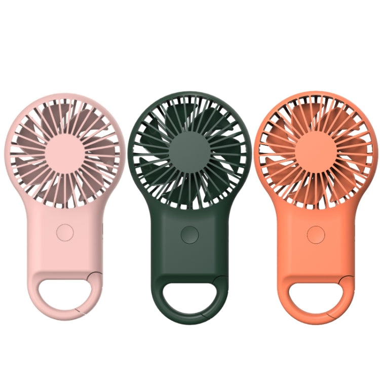 Handlicher Taschen-Mini-Kleiner Ventilator Tragbarer Lade-Outdoor-USB-Ventilator mit 7-Farben-Licht, Pink, Armeegrün, Orange