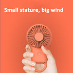 Handlicher Taschen-Mini-Kleiner Ventilator Tragbarer Lade-Outdoor-USB-Ventilator mit 7-Farben-Licht, Pink, Armeegrün, Orange