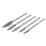 5 STK / Set Holzverarbeitung Weißer Stahl Spitz Drei-Klingen Gravurfräser Elektrisches Gravurmesser, Gravurmesser
