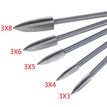 5 STK / Set Holzverarbeitung Weißer Stahl Spitz Drei-Klingen Gravurfräser Elektrisches Gravurmesser, Gravurmesser