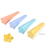 4-in-1 Kinder-Eisformen-Set, lebensmittelechtes Silikon, Zufallsfarben-Lieferung, 2 Sets 4-in-1