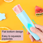 4-in-1 Kinder-Eisformen-Set, lebensmittelechtes Silikon, Zufallsfarben-Lieferung, 2 Sets 4-in-1