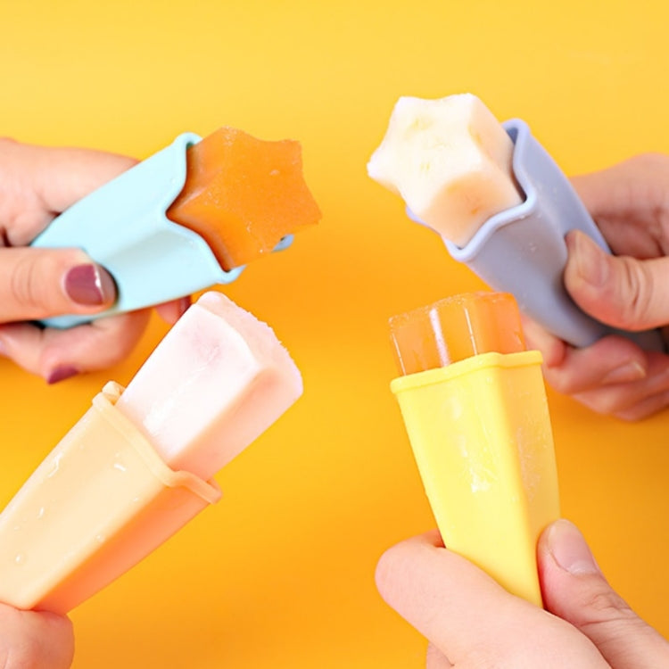 4-in-1 Kinder-Eisformen-Set, lebensmittelechtes Silikon, Zufallsfarben-Lieferung, 2 Sets 4-in-1