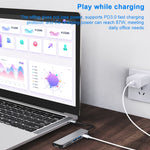6 in 1 USB-C / Typ-C zu 4K HDMI + SD / TF Kartensteckplatz + PD USB-C / Typ-C Ladeanschluss + 2 USB 3.0 Anschlüsse Multifunktionale HUB Dockingstation, 6 in 1