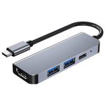 BYL-2011 4 in 1 USB-C / Typ-C zu 4K HDMI + USB 3.0 + USB 2.0 + PD USB-C / Typ-C Ladeanschlüsse Multifunktionale HUB Dockingstation, 4 in 1