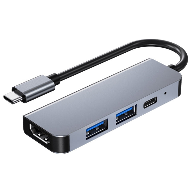 BYL-2011 4 in 1 USB-C / Typ-C zu 4K HDMI + USB 3.0 + USB 2.0 + PD USB-C / Typ-C Ladeanschlüsse Multifunktionale HUB Dockingstation, 4 in 1