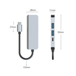 BYL-2011 4 in 1 USB-C / Typ-C zu 4K HDMI + USB 3.0 + USB 2.0 + PD USB-C / Typ-C Ladeanschlüsse Multifunktionale HUB Dockingstation, 4 in 1