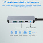 BYL-2011 4 in 1 USB-C / Typ-C zu 4K HDMI + USB 3.0 + USB 2.0 + PD USB-C / Typ-C Ladeanschlüsse Multifunktionale HUB Dockingstation, 4 in 1