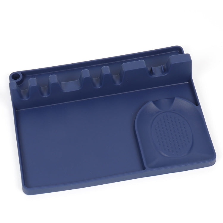 2-in-1 Küchensilikon-Löffelhalter-Ablage, groß (Grau), mittel (Grau), mittel (Schwarz), groß (Rot), mittel (Rot), groß (Blau), mittel (Blau), groß (Orange), mittel (Orange), groß (Grün), mittel (Grün)