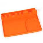 2-in-1 Küchensilikon-Löffelhalter-Ablage, groß (Grau), mittel (Grau), mittel (Schwarz), groß (Rot), mittel (Rot), groß (Blau), mittel (Blau), groß (Orange), mittel (Orange), groß (Grün), mittel (Grün)