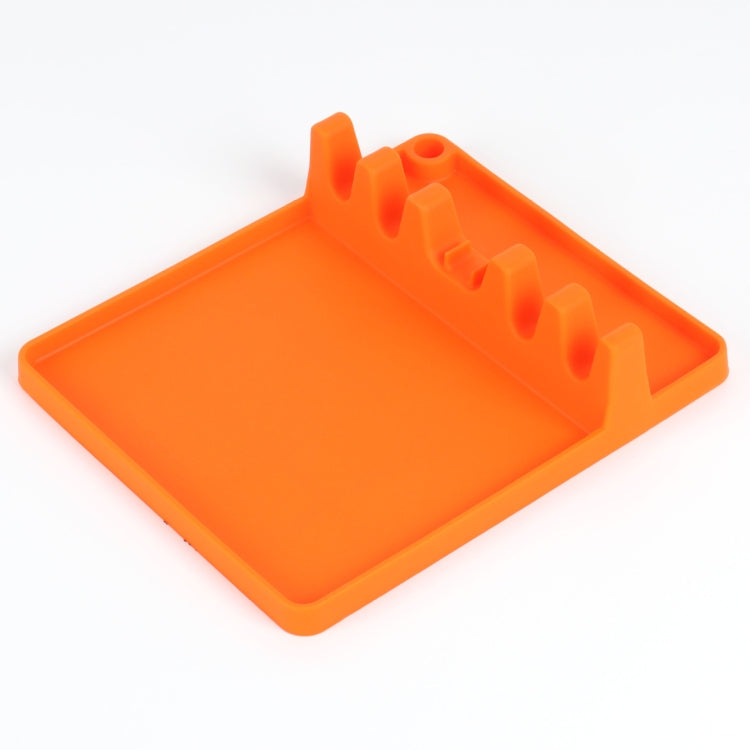 2-in-1 Küchensilikon-Löffelhalter-Ablage, groß (Grau), mittel (Grau), mittel (Schwarz), groß (Rot), mittel (Rot), groß (Blau), mittel (Blau), groß (Orange), mittel (Orange), groß (Grün), mittel (Grün)