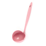 Weizenstroh-Suppenlöffel-Sieb zwei-in-eins umweltfreundliches Geschirr Hot Pot Doppellöffel Siebe, Nordisch Pink, Nordisch Grün, Nordisch Blau, Nordisch Beige