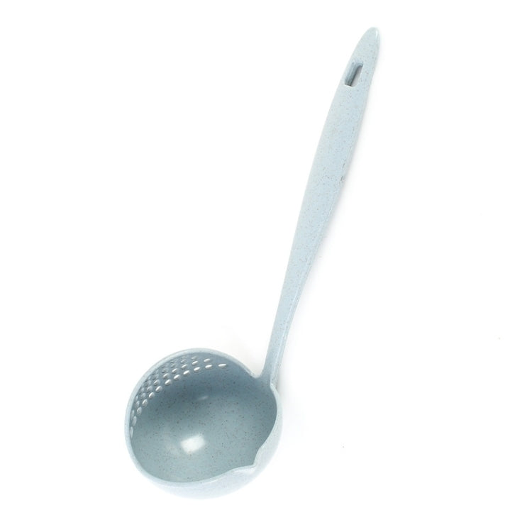 Weizenstroh-Suppenlöffel-Sieb zwei-in-eins umweltfreundliches Geschirr Hot Pot Doppellöffel Siebe, Nordisch Pink, Nordisch Grün, Nordisch Blau, Nordisch Beige