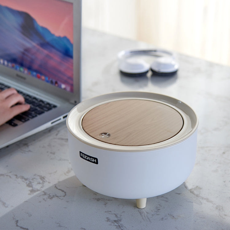 Mini Desktop-Mülleimer Einfacher Druck Grunge Aufbewahrungseimer Studentenwohnheim Nachttisch Schrank Runder Mülleimer, Runder Mülleimer