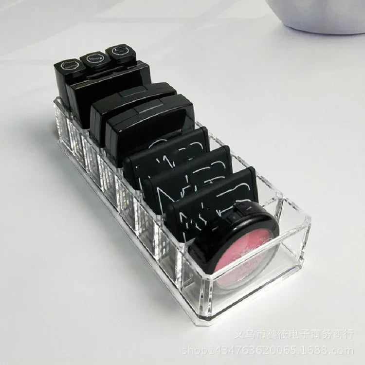 Acryl-Lippenstiftablage, transparente Aufbewahrungsbox für Puder, transparente Lidschattenablage, Make-up-Box