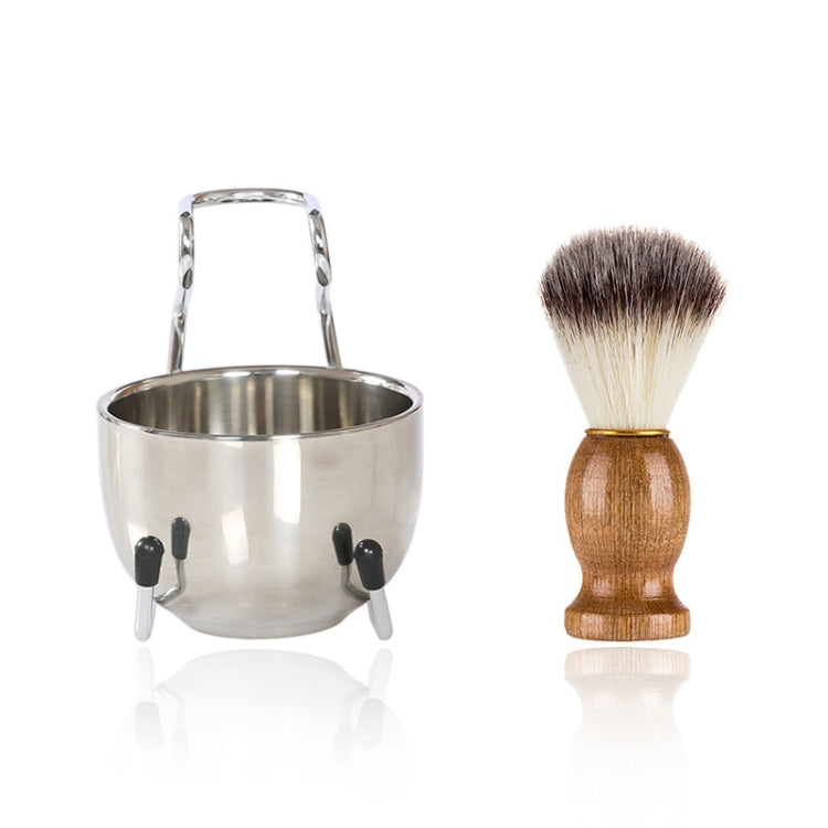 B3004 3tlg/Set Herren Styling Werkzeuge Nylon Bart Pinsel Ständer Schaumschale