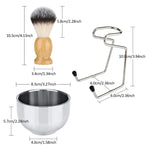 B3004 3tlg/Set Herren Styling Werkzeuge Nylon Bart Pinsel Ständer Schaumschale