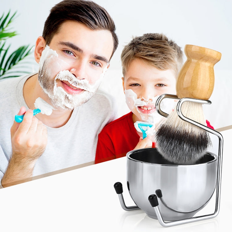 B3004 3tlg/Set Herren Styling Werkzeuge Nylon Bart Pinsel Ständer Schaumschale