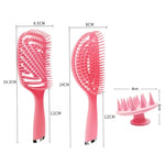 3-in-1-Haarsalonkamm-Set aus Kunststoff für lockiges Haar, inklusive Massagekamm und Mückenschutzkamm, 3-in-1-Set in Pink, 3-in-1-Set in Grün, 3-in-1-Set in Schwarz, 3-in-1-Set in Blau