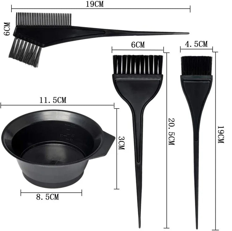 Haarfärbesalon-Kamm-Werkzeugset, Mischschale, Pflegebürste