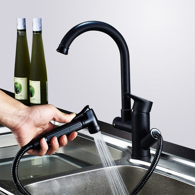 Küchenausziehbare Doppel-Wasserhahn Spültisch Warm- und Kaltwasserhahn, Rad-Ausziehdüse, Rund-Sprüh-Ausziehdüse, Würfel-Sprüh-Ausziehdüse, Runde Universaldüse, Würfel Universaldüse