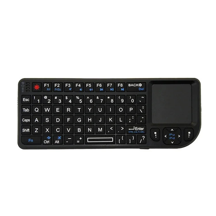 A8 Mini-Funkmaus und -Tastatur mit Laser-Touchpad, englischer weißer Hintergrundbeleuchtung, englischer farbiger Hintergrundbeleuchtung