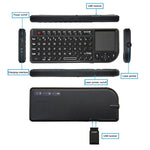 A8 Mini-Funkmaus und -Tastatur mit Laser-Touchpad, englischer weißer Hintergrundbeleuchtung, englischer farbiger Hintergrundbeleuchtung