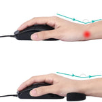 Silikon-Handgelenkstütze, Mauspad, mobile Handballenauflage, Büro-Handgelenkstütze, rechte Handversion, Schwarz