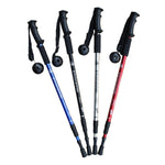 JUNGLELEOPARD 3-teiliger gerader Griff Aluminium Trekkingstock Multifunktionale Gehhilfen, Rot#66-135cm, Blau#66-135cm, Schwarz#66-135cm, Silberweiß#66-135cm