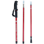 JUNGLELEOPARD 3-teiliger gerader Griff Aluminium Trekkingstock Multifunktionale Gehhilfen, Rot#66-135cm, Blau#66-135cm, Schwarz#66-135cm, Silberweiß#66-135cm