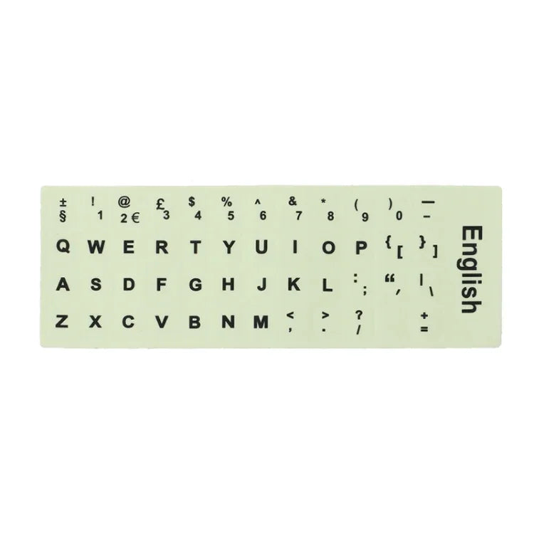 3 Stück leuchtende Tastaturaufkleber für Notebooks und Desktop-Computer, Englisch, Arabisch, Russisch, Italienisch, Deutsch, Spanisch, Japanisch, Französisch, Koreanisch, Hebräisch, Thailändisch