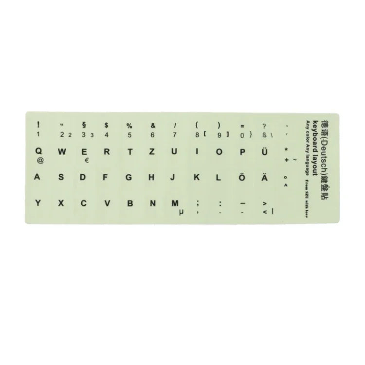 3 Stück leuchtende Tastaturaufkleber für Notebooks und Desktop-Computer, Englisch, Arabisch, Russisch, Italienisch, Deutsch, Spanisch, Japanisch, Französisch, Koreanisch, Hebräisch, Thailändisch