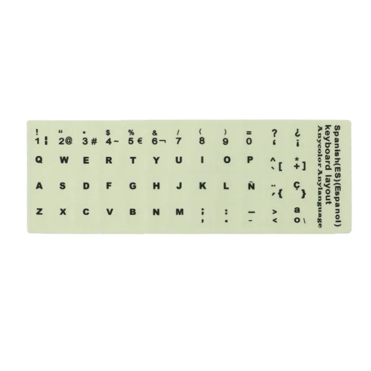 3 Stück leuchtende Tastaturaufkleber für Notebooks und Desktop-Computer, Englisch, Arabisch, Russisch, Italienisch, Deutsch, Spanisch, Japanisch, Französisch, Koreanisch, Hebräisch, Thailändisch