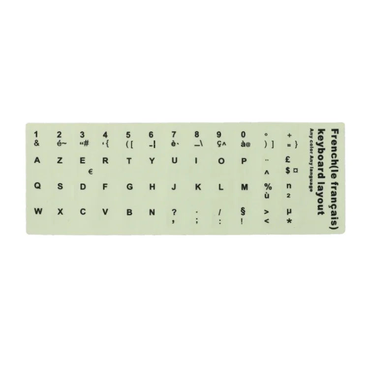 3 Stück leuchtende Tastaturaufkleber für Notebooks und Desktop-Computer, Englisch, Arabisch, Russisch, Italienisch, Deutsch, Spanisch, Japanisch, Französisch, Koreanisch, Hebräisch, Thailändisch