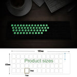 3 Stück leuchtende Tastaturaufkleber für Notebooks und Desktop-Computer, Englisch, Arabisch, Russisch, Italienisch, Deutsch, Spanisch, Japanisch, Französisch, Koreanisch, Hebräisch, Thailändisch