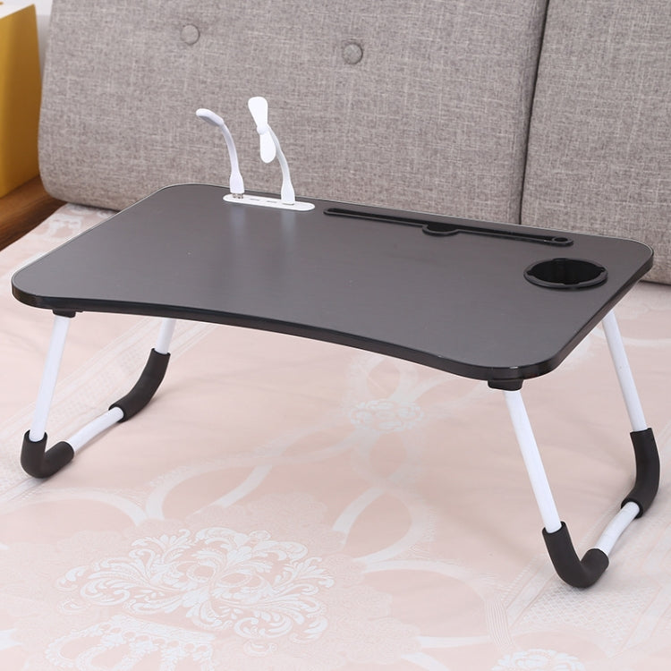 USB Klappbarer Computertisch mit Lüfter & Lampe, Größe: 60x40x28cm, Cool Schwarz, Teenager Pink, Himmelblau, Weißer Ahorn, Walnuss, Augenschutz Grün