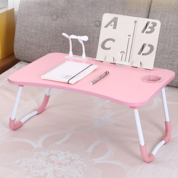 USB Klappbarer Computertisch mit Lüfter & Lampe, Größe: 60x40x28cm, Cool Schwarz, Teenager Pink, Himmelblau, Weißer Ahorn, Walnuss, Augenschutz Grün