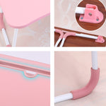USB Klappbarer Computertisch mit Lüfter & Lampe, Größe: 60x40x28cm, Cool Schwarz, Teenager Pink, Himmelblau, Weißer Ahorn, Walnuss, Augenschutz Grün