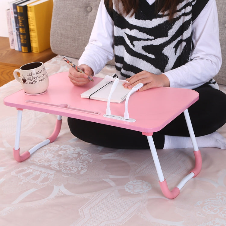 USB Klappbarer Computertisch mit Lüfter & Lampe, Größe: 60x40x28cm, Cool Schwarz, Teenager Pink, Himmelblau, Weißer Ahorn, Walnuss, Augenschutz Grün